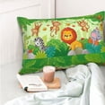 thumbnail image 4 of Honeii African Animals in the Jungle Print Pillow Cases,Plush Throw Pillow Covers,Decorative Pillowcase for Sofa, Couch, Living Room-16"x24", 4 of 6