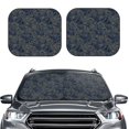 thumbnail image 2 of Windshield Sun Shade, Golden Peonies Foldable Car Sun Shade Windshield For Front, 2 Pieces, 2 of 4