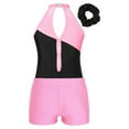 thumbnail image 4 of Alvivi Kids Girls Rhinestones Gymnastics Leotard Ballet Dance Biketard with Shorts Hair Band Set Pink 14, 4 of 7