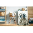 thumbnail image 2 of Ahgly Company Machine Washable Indoor Rectangle Abstract Tan Brown Area Rugs, 5' x 7', 2 of 7