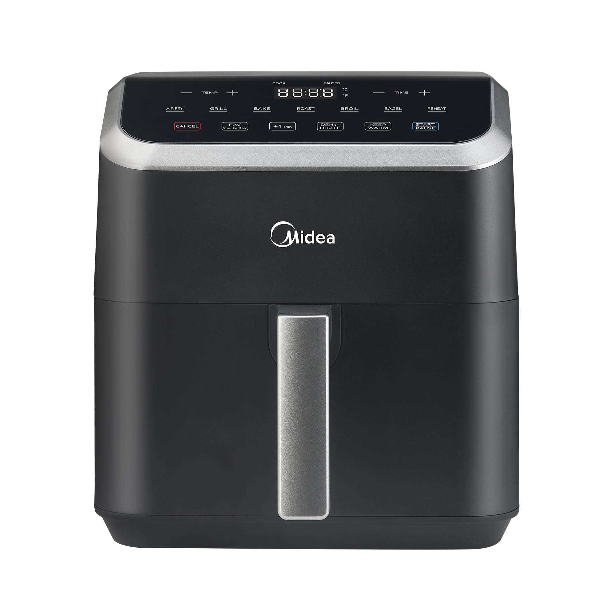 Midea Air Fryer, 5.5 Qt, X-Cyclone Rapid Air Technology, 9-In-1 Presets, Fav Function, Black