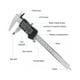 thumbnail image 2 of Calibrador Vernier Digital Pie De Rey 6in Precisión 0.01mm, 2 of 5