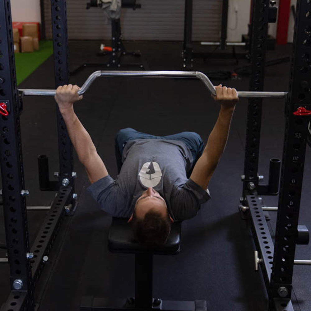 Titan Fitness Cambered Bench Press and Rowing Bar, 3" Camber Drop, 600 LB Capacity, 28mm Shaft