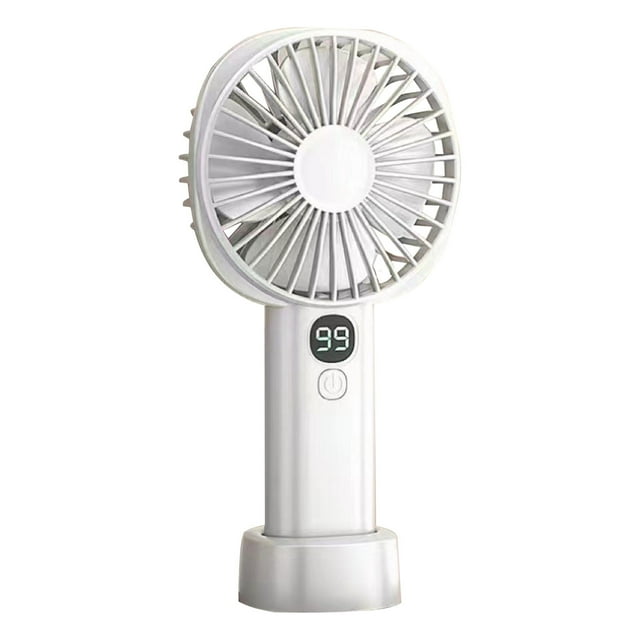 TopLLC New Small Fan Quiet Large Wind, Rechargeable Desktop Usb Mini Handheld Fan, Intelligent Digital Display, Five Speed Wind on Clearance