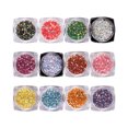 thumbnail image 1 of Nail Art Rombo Lentejuelas Sirena 3D Pegatinas brillantes Consejos de manicura coloridos 12 cajas, 1 of 5