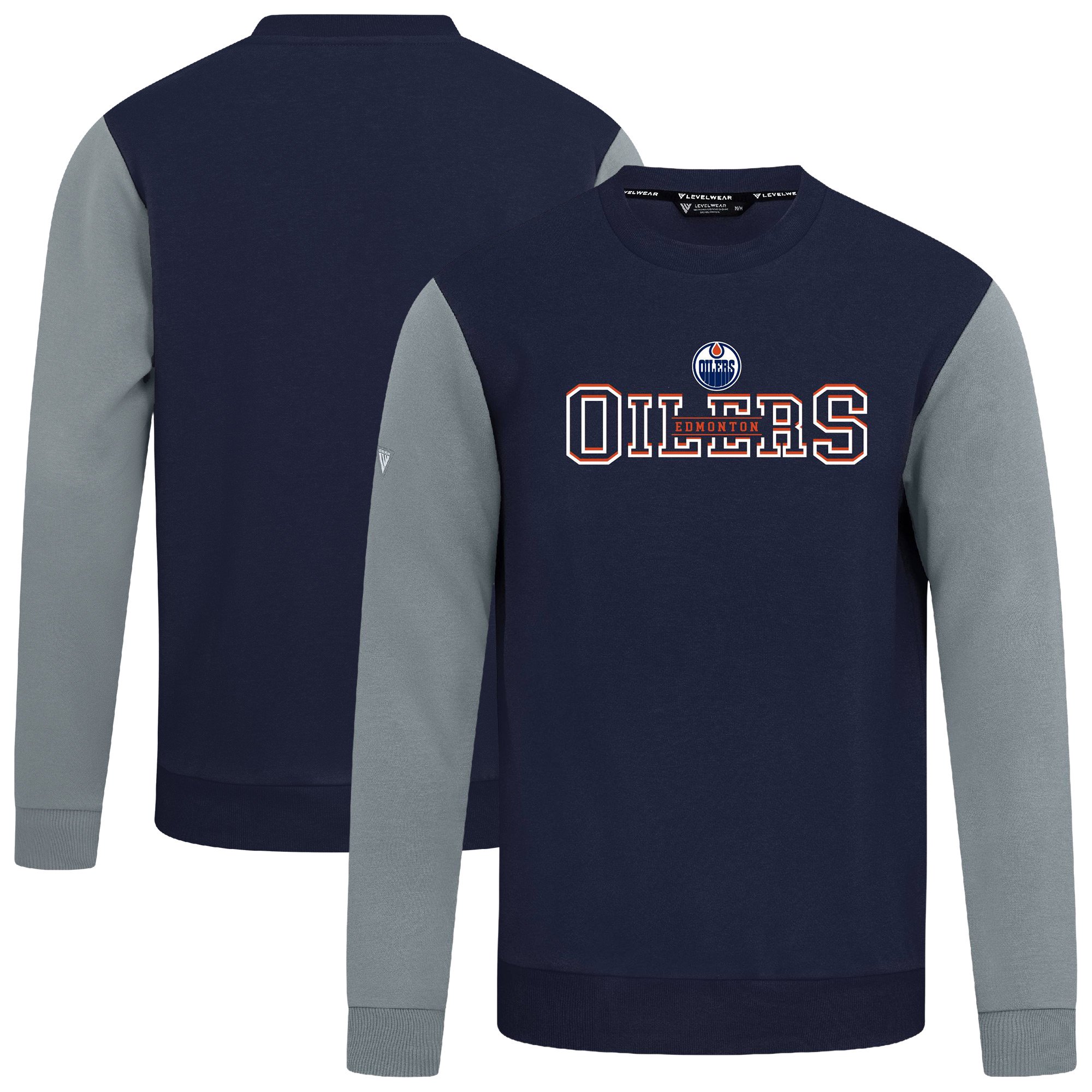 Men's Levelwear Navy/Gray Edmonton Oilers Ultimate Journey Sweatshirt