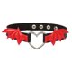 thumbnail image 2 of Gargantilla Collar Yinane Punk Cadena de Clavícula Amor Corazón Gargantilla Gótica Punk Steampunk Cuero PU negro rojo, 2 of 8