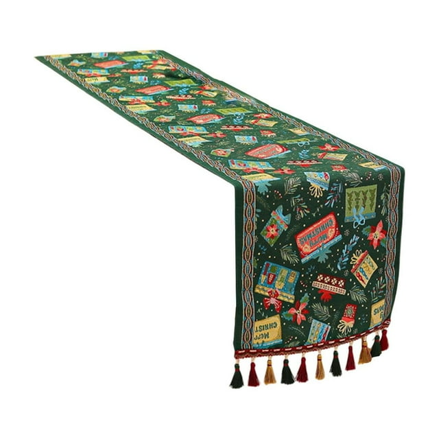 Nappe de Table de Noël Imprimée Rectangulaire Décoration Maison s'Adapte à Divers Styles de Décoration