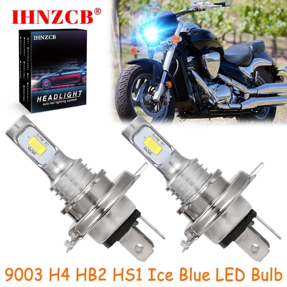 IHNZCB for Suzuki Boulevard M50 M90 M95 M109R M109RZ - 2X HS1 9003 H4 HB2 LED Headlights Bulb 55W Ice Blue YTL,Motorcycle Light,Y71