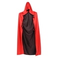 thumbnail image 2 of Gothic Halloween Cloak Wizard Party Cosplay Fancy Dress Double Sided Hood, 2 of 7