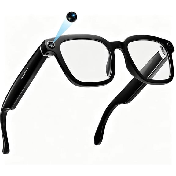 AI smart glasses with camera, 1080P recording glasses for men and women, support real-time translation, AI voice assistant, 4K HD video and photo capture, ideal for travel.
