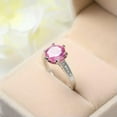 thumbnail image 4 of 2CT Round Cut Pink/Black CZ Wedding White Gold Filled Band Womens Ring Size 6-10, 4 of 7