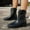 #121-Black, variant on Wowcloth Women's Casual Round-Toe Ankle Boots – Wide Width Fall-Winter Trendy Chunky Heel with Back Zipper Design, Low Heel Ankle Boots for Everyday Comfort