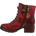 thumbnail image 4 of L’Artiste Marty Hand-Painted Leather Ankle Boots for Women – Cozy Flannel Lined Comfort Boot with Zipper Closure, 4 of 7