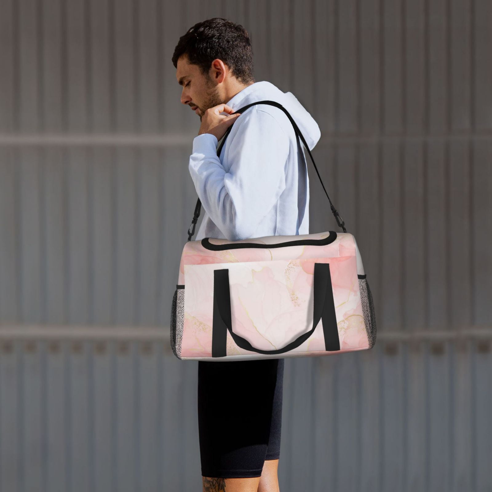 Fuzoiu Marble Print Travel Duffle Bag,Carry On Tote Bags,Duffel Bag,Sport Gym Bag, Hospital Bag for Labor and Delivery, Overnight Bag,Luggage Bag