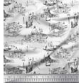 thumbnail image 1 of Soimoi Rayon Crepe Fabric Yacht & Architecture Structure Architectural Print Fabric by Yard 46 Inch Wide, 1 of 3