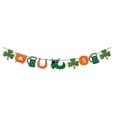 thumbnail image 1 of St. Patrick's Day Clover Irish Festival Party Felts Banner Hanging Pull Flag Decoration, 1 of 5