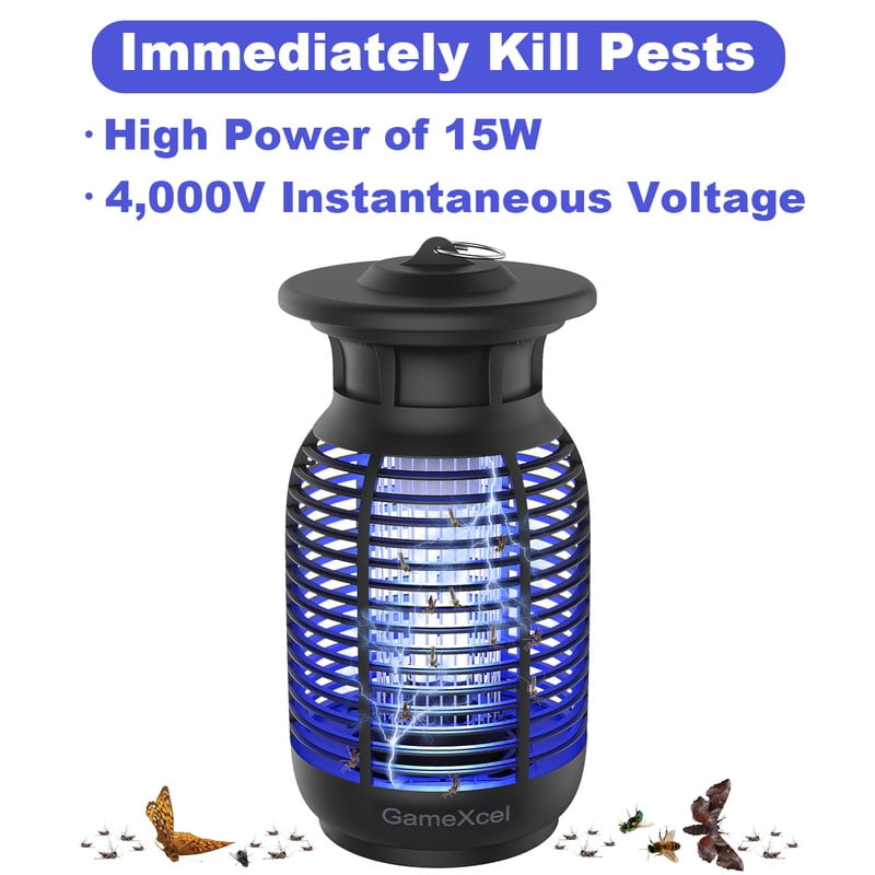 Active Mind Ltd 4000V Bug Zapper Indoor Outdoor Electric, Waterproof Mosquito Zapper with 15W Light, Fly Traps for Backyard Patio & Home, Insect Killer Lantern, Round