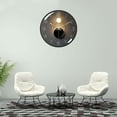 thumbnail image 3 of Silent wall clock black 30cm round digital quartz for living room office bedroom kitchen, 3 of 4