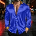 thumbnail image 5 of Mens Shirts Under $10 Mens Satin Dress Shirts Long Sleeve Button Down Silk Shirts Bussiness Casual Work Shirt for Wedding Party Prom, 5 of 7