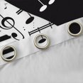 thumbnail image 4 of Manfei Teens Piano Music Black Out Curtains, Geometric Stripes Curtains Pack of 2 (42x63 Each), Black White Musical Note Bedroom Curtains, Curtains and Drapes Home Decor, 4 of 6