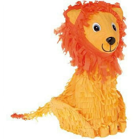 Lion Pinata, Orange, 11.55in x 19.75in