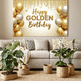 thumbnail image 6 of Golden Glitter Happy Birthday Banner Party Decoration Backdrop for Birthday Parties Photography Props Photo Booth Backgrounds Celebrations, 6 of 7