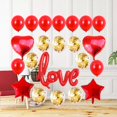 thumbnail image 3 of Globos De Látex De Confeti Con Cinta Para La Decoración De La Fiesta De Cumpleaños De La Boda Conjunto Rojo Sunnimix Globo de San Valentín, 3 of 7