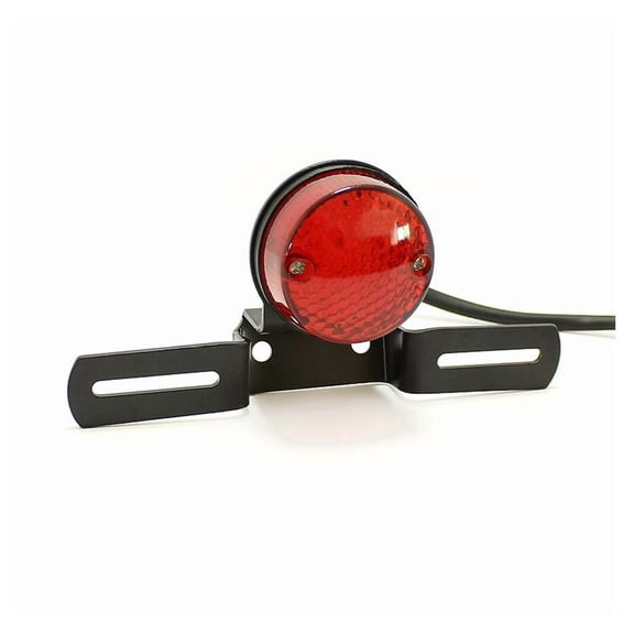WaiRitoday Motorcycle Red LED Running Brake Tail Light Compatible with Harley Bobber Chopper Cafe Racer