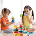 thumbnail image 5 of Día Internacional del Niño Regalo del Día del Niño, juego de juguetes Montessori, forma de clasificación, forma de apilamiento, juego de clasificación de colores, juguete apilable, adecuado para niños mayores de 3 años brillar Electrónica, 5 of 5