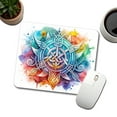thumbnail image 3 of Norse Viking Symbols Watercolor Mouse Pad Low Profile Gaming Mat, 3 of 7