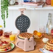 Beautiful Rotating Belgian Waffle Maker, Rose by Drew Barrymore
