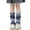 Navy, variant on Luvior Kids Leg Warmers Knitted Leg Warmers Loose Socks Knee High Leg Warmers For Girls