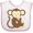 White and Pink, variant on Inktastic Monkey thinking Boys or Girls Baby Bib