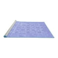 thumbnail image 2 of Ahgly Company Machine Washable Indoor Square Oriental Blue Traditional Area Rugs, 6' Square, 2 of 4