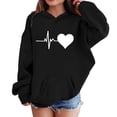 thumbnail image 4 of Hoodies for Teen Girls Boys Oversized Comfy Heart Print Sweatshirts Kids School Cute Trendy Outfits Fall Winter Warm Clothes, 4 of 7
