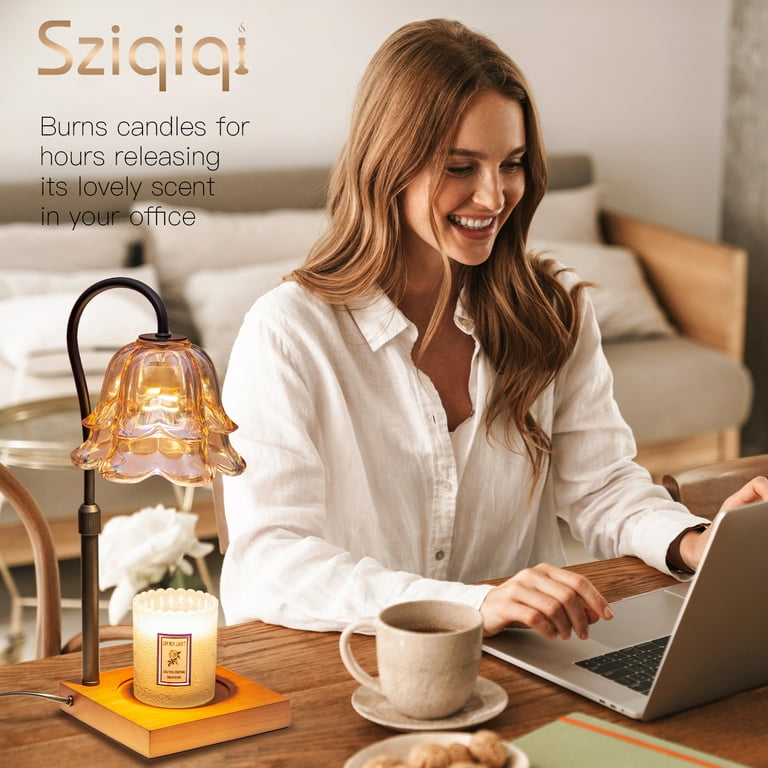 Sziqiqi Candle Warmer Lamp Dimmable Lantern with Timer Wax Melt