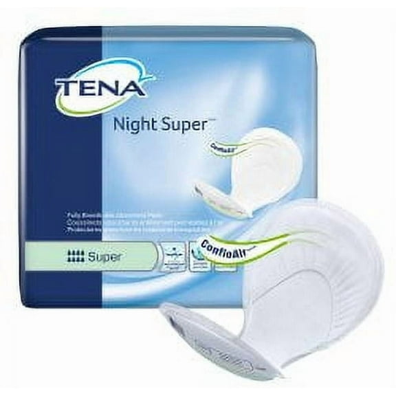 TENA Bladder Control Pad Night Super Heavy Absorbency Dry-Fast Core Disposable Unisex