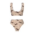 thumbnail image 6 of Rocae Leopard Print for Bikini Set for Women Two Piece Sexy High Swimsuits Split Crossover Bikini Large, 6 of 9