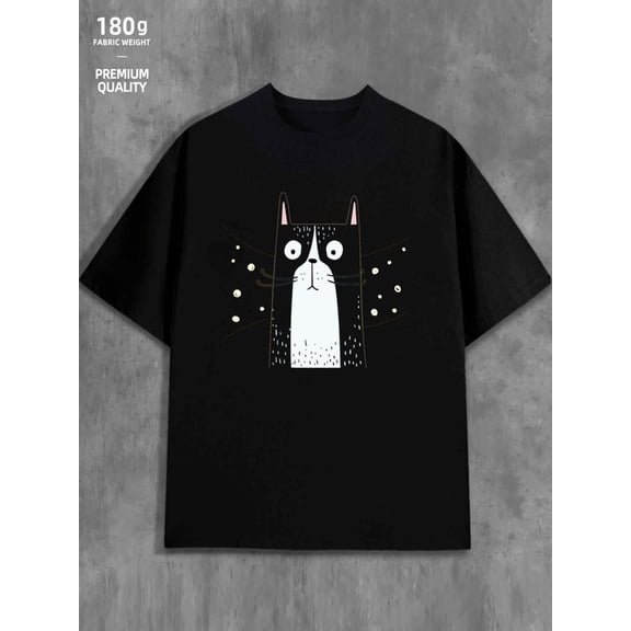 Cat Whiskers Tee Christmas comfort colors tshirt t-shirt for men 180G 100% Cotton black Spring and summer outdoor wear glitter beach Christmas elegant Christmas crew humor beach humor Christmas glit