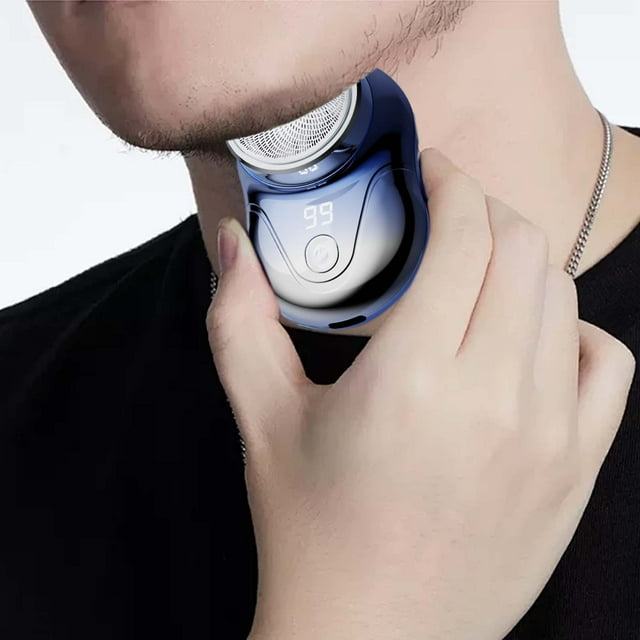 Meitianfacai Rasoir Électrique, Rasoir à Barbe Rotatif Haute Vitesse, Rasoir Électrique Portable Étanche Rechargeable pour Rasage Humide et à Sec pour Hommes, Cadeau pour la Fête des Pères