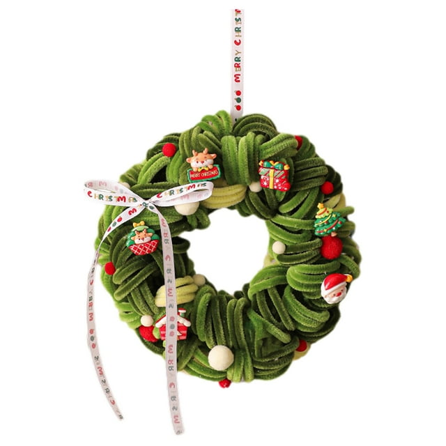 SDNall Christmas Tree Decorations, Small Christmas Tree, Christmas Decoration Garland Scene Layout Christmas Tree Decorations Rattan Ring Pendant Door Hanging 2025 Christmas Garland