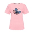 thumbnail image 4 of Fiudx Ofertas Flash Artículos En Oferta Camiseta de Manga Corta con Cuello Redondo y Estampado de Bandera de Moda para Mujer, 4 of 4
