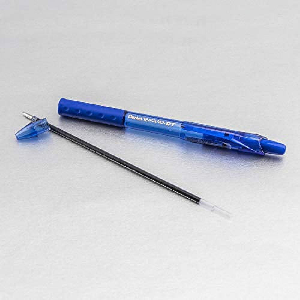 Pentel R. S.V. P. RT Retractable Ballpoint Pens, Medium Point, Blue Ink,  Dozen (BK93-C)