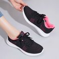 thumbnail image 3 of CAICJ98 Gym Shoes Women Women's Tennis Walking ShoesBreathable Mesh Knit Lightweight Slip on Sneakers for Gym Work,Hot Pink, 3 of 4