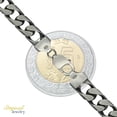 thumbnail image 3 of Pulsera De Plata 925 Cubana 19cm Calibre 10.7mm Italiana Color Gris Oscuro Diámetro 6 Cm Largo 19 Cm, 3 of 5