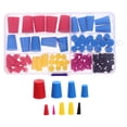 thumbnail image 1 of 1 caja de tapones cónicos de silicona de 8 tamaños surtidos, tapones resistentes al calor para tubos de laboratorio, matraces, tanques y botellas Para enmascarar y sellar, 1 of 8