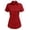 Red, variant on Womens Cotton Button Down Fitted Button Up Server Uniform Shirt
