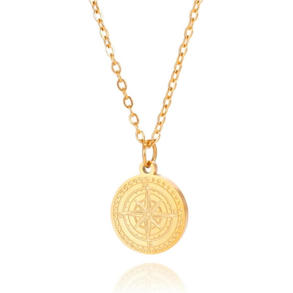 Compass Necklace For Men Women North Star Compass Pendant Necklace Vintage Nautical Graduation Medal Jewellery Amulet For Men