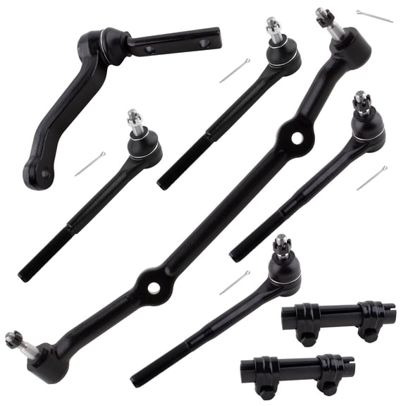 BOXI 8pc Front Inner Outer Tie Rods Idler Arm Kit Fit for Chevrolet S10 1982-1995 S10 Blazer 1983-1994 for GMC Jimmy 1992-1995 S15 1982-1990 Sonoma 1991-1995 2WD / K6187T ES2032 ES2034 ES2033 DS1047